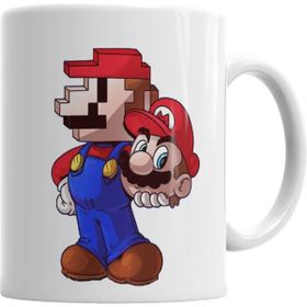 Humuts Mario Pixel Beyaz Kupa