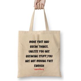 Humuts Mark Zuckerberg Quotes Entrepreneurs Motivation Inspiration Success Work Ggifts Bez Uzun Saplı Açık Bej Rengi Çanta