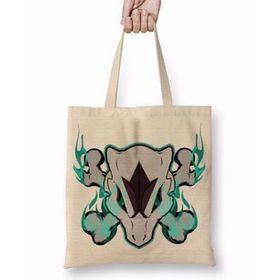 Humuts Marowak Skull Açık Bej Uzun Saplı Bez Çanta