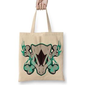 Humuts Marowak Skull Açık Bej Uzun Saplı Bez Çanta