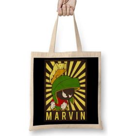 Humuts Martian Marvin Açık Bej Uzun Saplı Bez Çanta