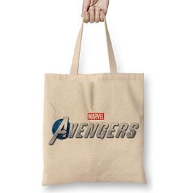 Humuts Marvel Avengers 09 Açık Bej Uzun Saplı Bez Çanta