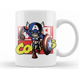 Humuts Marvel Comics Capitan América Beyaz Kupa