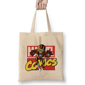 Humuts Marvel Comics Iron Man Bez Uzun Saplı Açık Bej Rengi Çanta