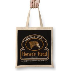 Humuts Mash Up Horse's Head Açık Bej Uzun Saplı Bez Çanta