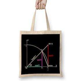 Humuts Maths And Science Trigonometry Sin Tan Cos Bez Uzun Saplı Açık Bej Rengi Çanta