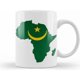 Humuts Mauritanian Pride with Mauritania Flag Clipped Inside Africa Beyaz Kupa