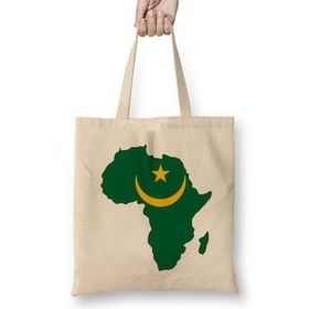 Humuts Mauritanian Pride With Mauritania Flag Clipped Inside Africa Bez Uzun Saplı Açık Bej Rengi Çanta