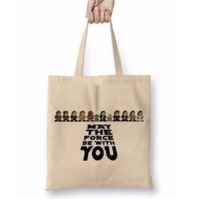 Humuts May The Force Be With You 8 Bits Bez Uzun Saplı Açık Bej Rengi Çanta