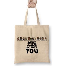 Humuts May The Force Be With You 8 Bits Bez Uzun Saplı Açık Bej Rengi Çanta
