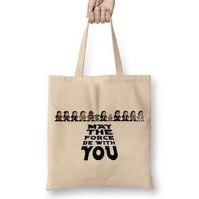 Humuts May The Force Be With You 8 Bits Bez Uzun Saplı Açık Bej Rengi Çanta