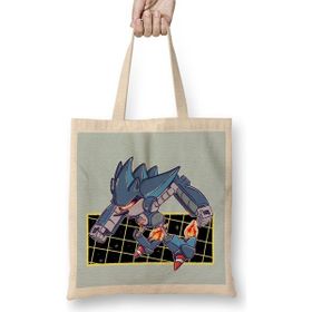 Humuts Mecha Sonic Açık Bej Uzun Saplı Bez Çanta