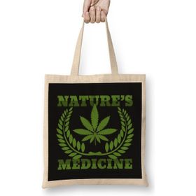 Humuts Medical Marijuana Açık Bej Uzun Saplı Bez Çanta
