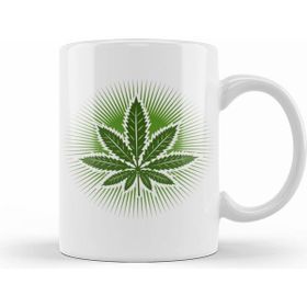 Humuts Medical Marijuana Leaf Beyaz Kupa