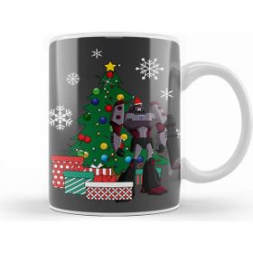 Humuts Megatron Around the Christmas Tree Transformers Beyaz Porselen Kupa Bardak