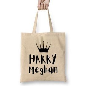 Humuts Meghan And Prınce Harry Açık Bej Uzun Saplı Bez Çanta