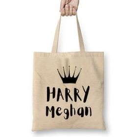 Humuts Meghan And Prınce Harry Açık Bej Uzun Saplı Bez Çanta