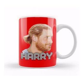 Humuts Meghan and Prınce Harry Beyaz Porselen Kupa Bardak