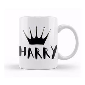 Humuts Meghan and Prınce Harry Beyaz Porselen Kupa Bardak