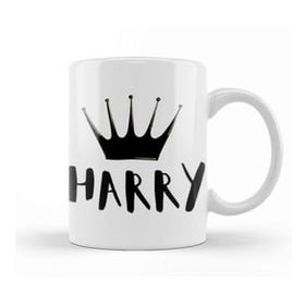 Humuts Meghan and Prınce Harry Beyaz Porselen Kupa Bardak