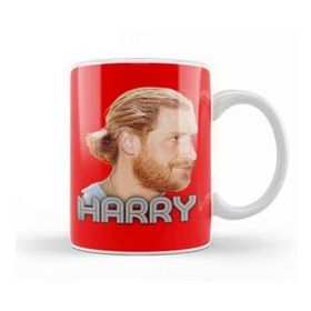Humuts Meghan and Prınce Harry Beyaz Porselen Kupa Bardak