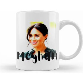 Humuts Meghan Markle Queen Beyaz Porselen Kupa Bardak