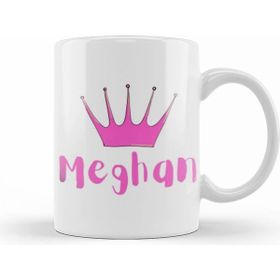 Humuts Meghan Markle Queen Beyaz Porselen Kupa Bardak