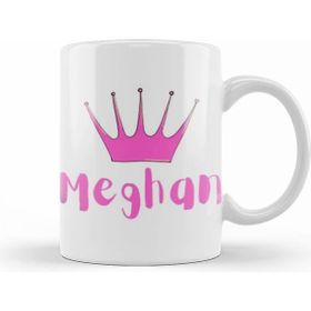 Humuts Meghan Markle Queen Beyaz Porselen Kupa Bardak