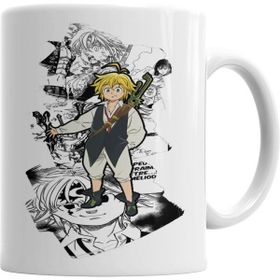 Humuts Meliodas E Elizabeth Beyaz Porselen Kupa Bardak