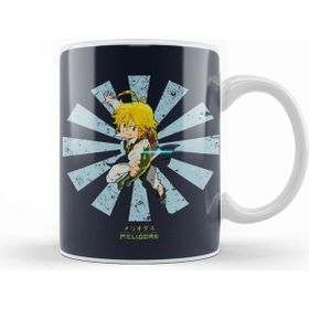 Humuts Meliodas Retro Japanese Seven Deadly Sins Beyaz Porselen Kupa Bardak