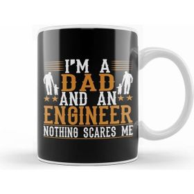 Humuts Mens Dad and Engineer Funny Fathers Gift Ideas 01 Beyaz Porselen Kupa Bardak