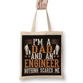 Humuts Mens Dad And Engineer Funny Fathers Gift Ideas 01 Bez Kadın Günlük Çanta