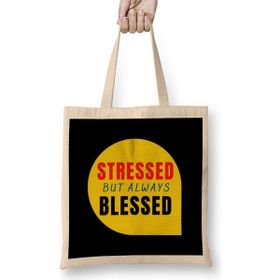 Humuts Mental Health Stressed But Always Blessed Bez Kadın Günlük Çanta