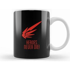 Humuts Mercy Heroes Never Die Wing Logo Overwatch Beyaz Porselen Kupa Bardak