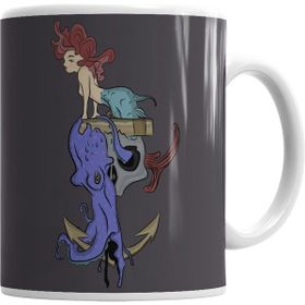Humuts Mermaid Beyaz Porselen Kupa Bardak