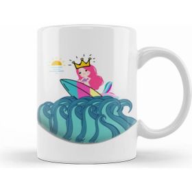 Humuts Mermaid Sea Queen Beyaz Porselen Kupa Bardak