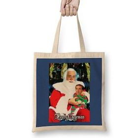 Humuts Merry Cagemas Santa Knee Nicolas Cage Christmas Bez Kadın Günlük Çanta