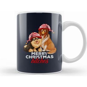 Humuts Merry Christmas Bitches Dog Beyaz Porselen Kupa Bardak