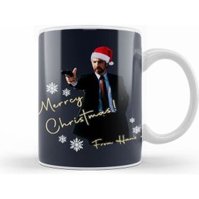 Humuts Merry Christmas From Hans Gruber Die Hard Beyaz Porselen Kupa Bardak