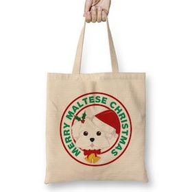 Humuts Merry Christmas Maltese Dog Bez Kadın Günlük Çanta