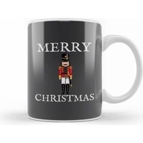 Humuts Merry Christmas Nutcracker Christms Nutcracker Beyaz Porselen Kupa Bardak