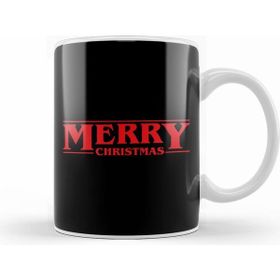 Humuts Merry Christmas Stranger Things Font Beyaz Porselen Kupa Bardak