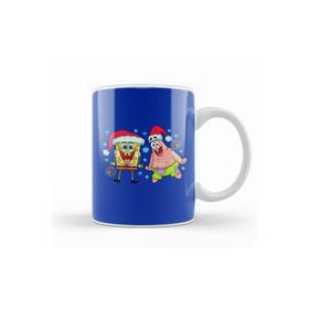Humuts Merry Christmas Süngerbob Beyaz Porselen Kupa Bardak