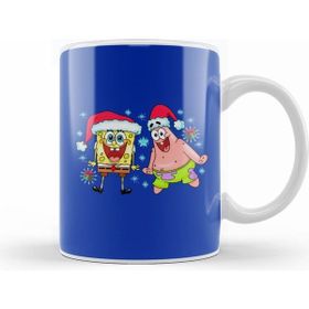 Humuts Merry Christmas Süngerbob Beyaz Porselen Kupa Bardak
