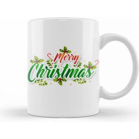 Humuts Merry Christmas Yılbaşı Yeni Yıl Konseptli 014 Beyaz Porselen Kupa Bardak