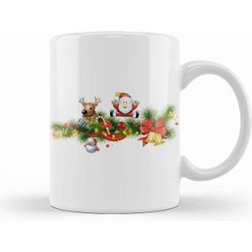 Humuts Merry Christmas Yılbaşı Yeni Yıl Konseptli 04 Beyaz Porselen Kupa Bardak