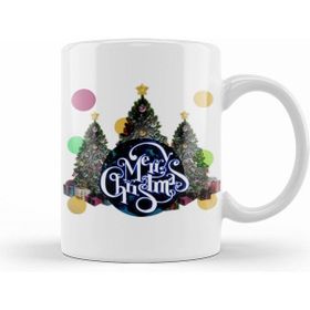 Humuts Merry Christmas Yılbaşı Yeni Yıl Konseptli 08 Beyaz Porselen Kupa Bardak