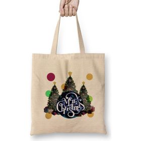 Humuts Merry Christmas Yılbaşı Yeni Yıl Konseptli 08 Bez Kadın Günlük Çanta