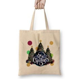 Humuts Merry Christmas Yılbaşı Yeni Yıl Konseptli 08 Bez Kadın Günlük Çanta