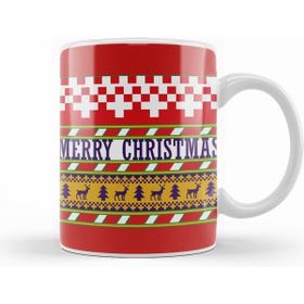 Humuts Merry Christmas Yılbaşı Yeni Yıl Konseptli Beyaz Porselen Kupa Bardak